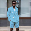 Load image into Gallery viewer, Linen Casual Slim Fit Cotton Men Blazer & Shorts Suits