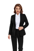 Load image into Gallery viewer, Black Women's 2 Piece Office Work Suit Set