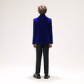 Load image into Gallery viewer, Royal Blue Velvet 5 Piece Boy's Formal Boys Suits