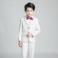 Load image into Gallery viewer, White Striped Modern 5 Piece Boy's Formal Suits