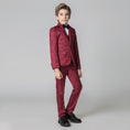 Load image into Gallery viewer, Unique Design Slim Fit Modern 5 Piece Boys Suits