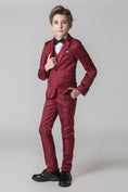 Load image into Gallery viewer, Unique Design Slim Fit Modern 5 Piece Boys Suits