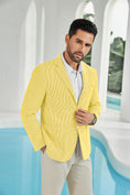 Load image into Gallery viewer, Seersucker Striped Men's Summer Blazer