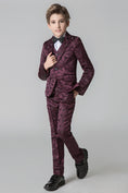 Load image into Gallery viewer, Unique Design Slim Fit Modern 5 Piece Boys Suits