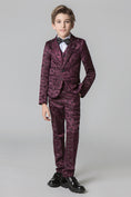 Load image into Gallery viewer, Unique Design Slim Fit Modern 5 Piece Boys Suits