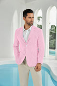 Load image into Gallery viewer, Seersucker Striped Men's Summer Blazer