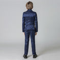 Load image into Gallery viewer, Blue Printed 5 Piece Boys Suits