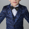 Load image into Gallery viewer, Blue Printed 5 Piece Boys Suits