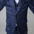 Load image into Gallery viewer, Blue Printed 5 Piece Boys Suits