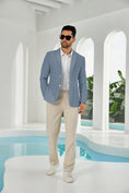 Load image into Gallery viewer, Seersucker Striped Men's Summer Blazer