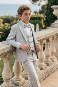 Load image into Gallery viewer, Boys Grey Formal Suit for Weddings 3-Piece Suit