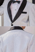 Cargar la imagen en la vista de la galería, Boys Light Grey Shawl Collar 2-Piece Suit for Coastal Sunset Weddings