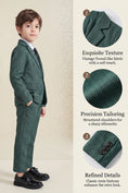 Load image into Gallery viewer, Boys Forest Green 2-Piece Suit for Tuscan Villa Weddings