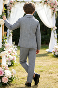Cargar la imagen en la vista de la galería, Boys Light Grey 3-Piece Suit for Garden Weddings & Outdoor