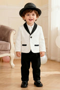 Load image into Gallery viewer, Boys White Shawl Collar 2-Piece Suit for Wedding