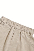 Charger l'image dans la visionneuse de la galerie, Boys Oatmeal Windowpane 3-Piece Suit for Garden Weddings