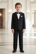 Load image into Gallery viewer, Boys Black 2-Piece Suit Jacket and Pants for Formal Events