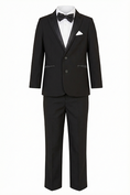 Load image into Gallery viewer, Boys Black 2-Piece Suit Jacket and Pants for Formal Events