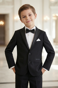 Load image into Gallery viewer, Boys Black 2-Piece Suit Jacket and Pants for Formal Events