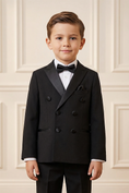 Load image into Gallery viewer, Boys Black Double-Breasted 2-Piece Suit