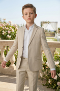 Bild in Galerie-Betrachter laden, Boys Beige Notch Lapel 2-Piece Suit for Formal Events