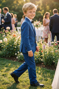 Bild in Galerie-Betrachter laden, Boys Royal Blue Single-Breasted 2-Piece Suit for Outdoor Events