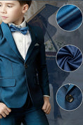 Load image into Gallery viewer, Boys Iridescent Teal Single-Breasted 2-Piece Suit for Ballroom Weddings