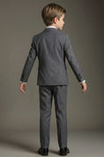 Load image into Gallery viewer, Boys Charcoal Grey Single-Breasted 2-Piece Suit for Formal Weddings