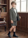 Bild in Galerie-Betrachter laden, Boys Gray Herringbone Single-breasted 2-piece Suit