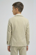 Load image into Gallery viewer, Boys Beige Textured 3-Piece Suit for Weddings & Formal Occasions