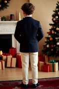 Bild in Galerie-Betrachter laden, Boys Navy Double-Breasted 2-Piece Suit for Christmas Weddings