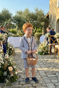 Charger l'image dans la visionneuse de la galerie, Boys Blue-gray Stripes Seersucker Single-breasted 2-piece Suit