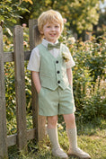 Load image into Gallery viewer, Boys Sage Green Single-Breasted 2-piece Suit