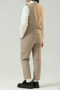 Bild in Galerie-Betrachter laden, Boys Khaki Stripes Single-Breasted 2-piece Suit