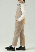 Bild in Galerie-Betrachter laden, Boys Khaki Stripes Single-Breasted 2-piece Suit