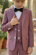 Bild in Galerie-Betrachter laden, Boys Dusty Purple Single-breasted 3-Piece Suit