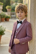 Bild in Galerie-Betrachter laden, Boys Dusty Purple Single-breasted 3-Piece Suit