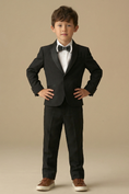 Load image into Gallery viewer, Boys Black Shawl Collar 2-Piece Tuxedo for Weddings & Formal Galas