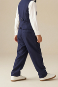 Load image into Gallery viewer, Boys Navy 3-Piece Vest Suit for Weddings & Formal Events
