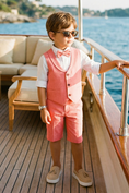 Bild in Galerie-Betrachter laden, Boys Coral Linen 2-Piece Suit