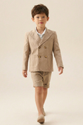 Load image into Gallery viewer, Boys Beige Linen 2-Piece Suit for Summer Weddings & Outdoor Events