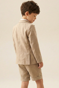 Load image into Gallery viewer, Boys Beige Linen 2-Piece Suit for Summer Weddings & Outdoor Events