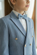 Load image into Gallery viewer, Boys Sky Blue Pinstripe Double-Breasted 2-Piece Suit for Grand Indoor Weddings