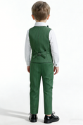 Load image into Gallery viewer, Boys Emerald Green Pinstripe 2-Piece Vest Suit for Weddings & Formal Events