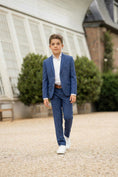 Bild in Galerie-Betrachter laden, Boys Classic Navy Blue 2-Piece Suit with Notch Lapel