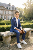 Bild in Galerie-Betrachter laden, Boys Classic Navy Blue 2-Piece Suit with Notch Lapel