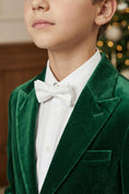 Load image into Gallery viewer, Boys Emerald Green Velvet Tuxedo 2-Piece Set with Notch Lapel