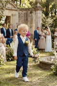 Bild in Galerie-Betrachter laden, Boys Navy Blue Tweed Vest & Trousers Set