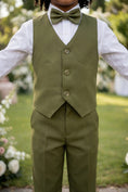 Load image into Gallery viewer, Boys Olive Green Vest & Trousers Set