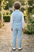Charger l'image dans la visionneuse de la galerie, Boys Sky Blue 2-Piece Vest Suit for English Garden Weddings